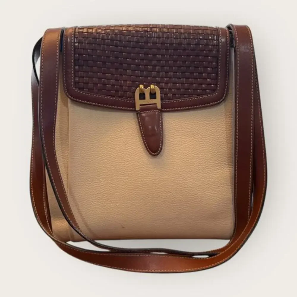 Rare Vintage Bally Pavone Flap Leather Satchel
